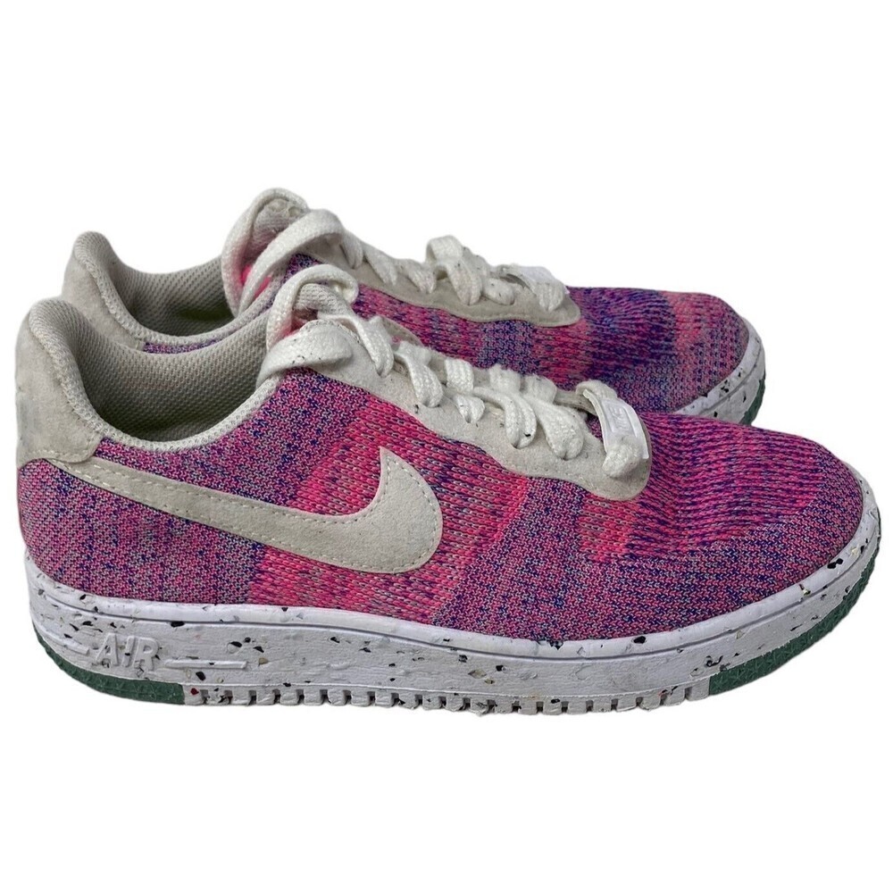 Nike Air Force 1 Crater Flyknit Fuchsia Glow Pink Purple Women's Size 6 Shoes
